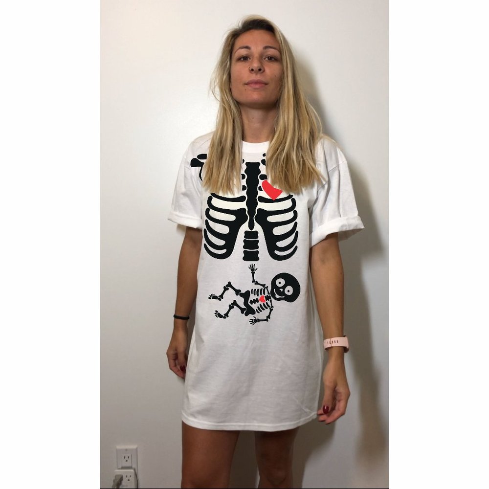 NWT Pregnant Skeleton Oversized Tshirt Dress